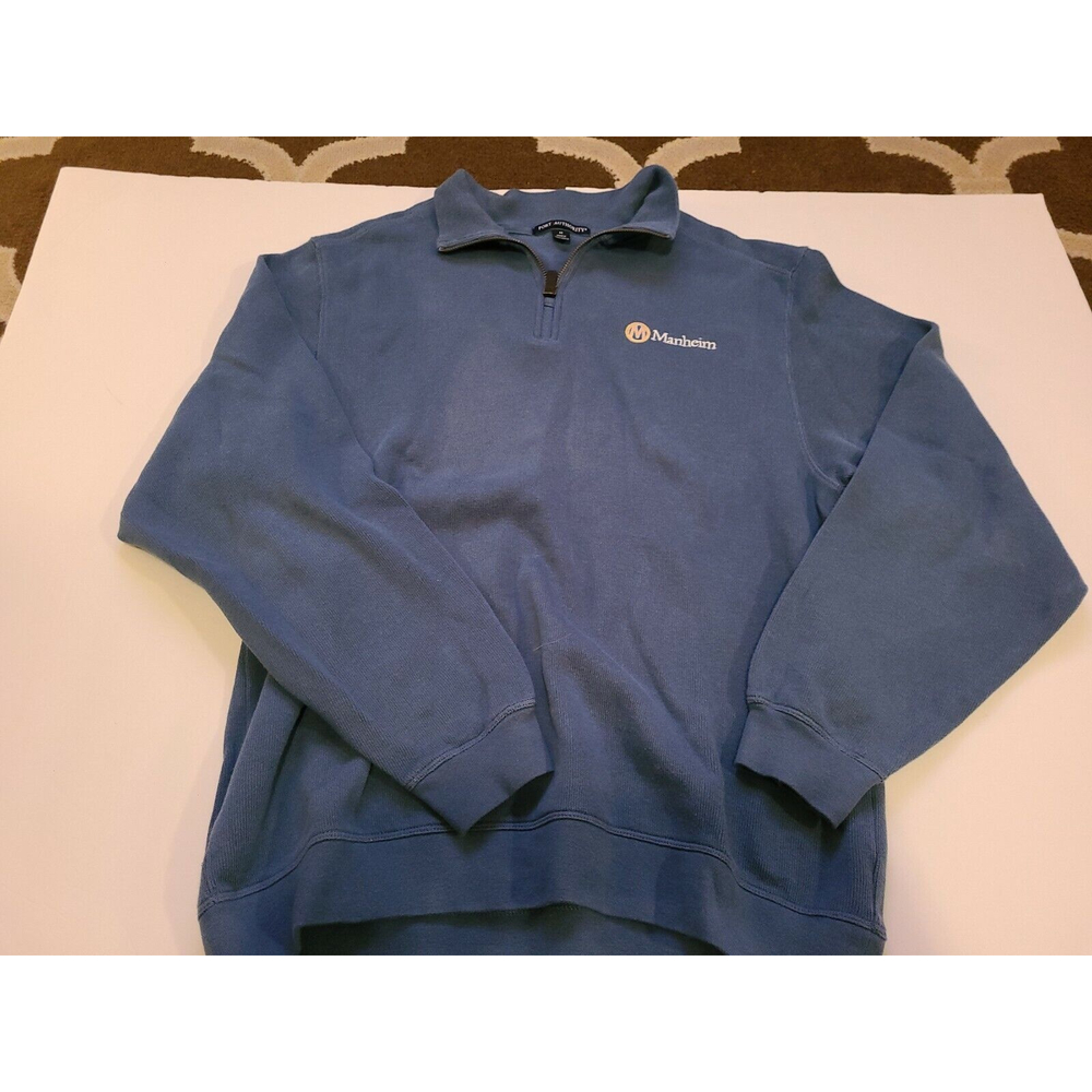 Port Authority Men's  Soft Cotton 1/4-Zip Winter Pullover Med Manheim Auction